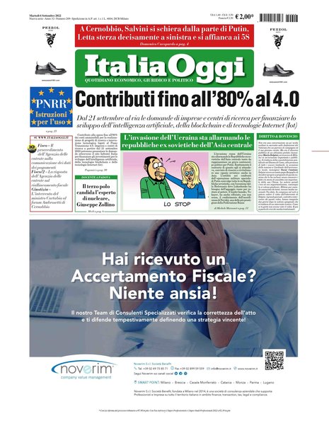 Italia oggi : quotidiano di economia finanza e politica